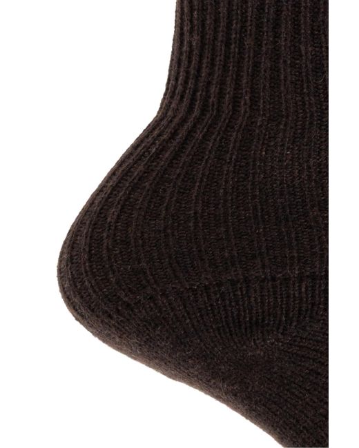 Lisa Yang Black Zera Ribbed Knitted Socks