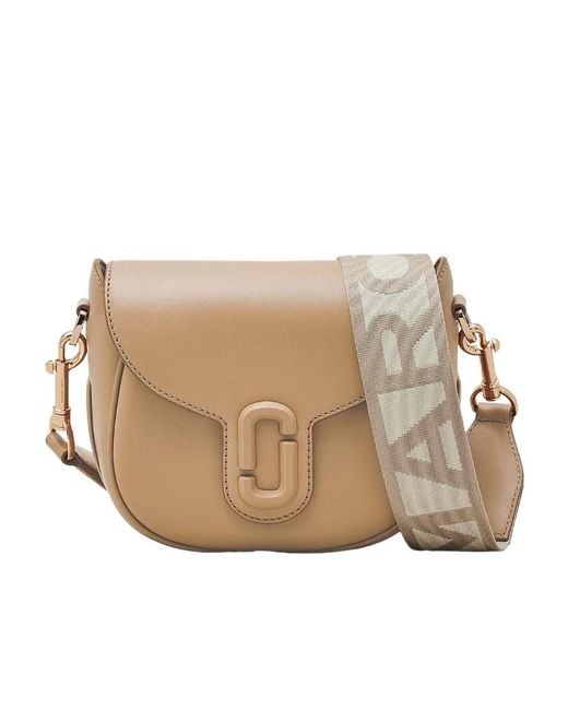 Marc Jacobs Natural The Covered J Marc Saddle Bag