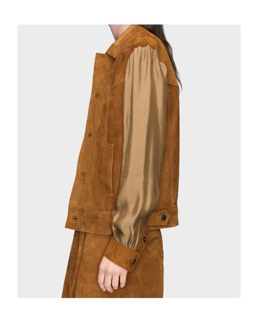 Maison Margiela Brown Suede Leather Jacket