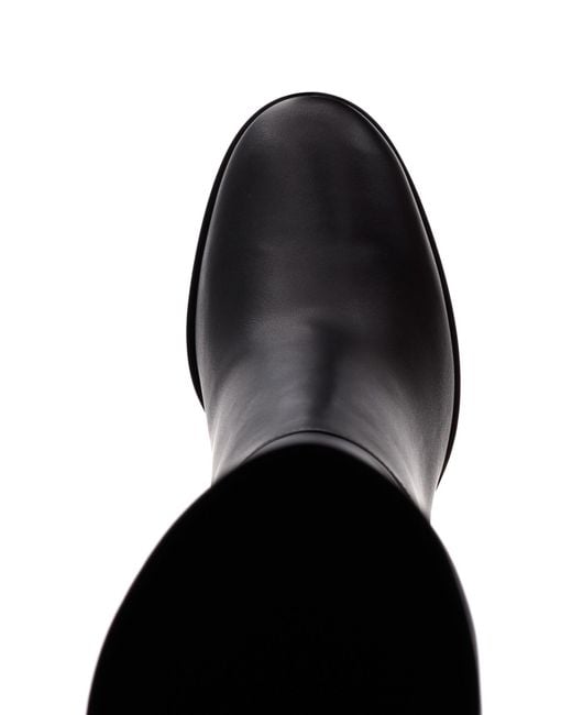 Gianvito Rossi Black Round-Head Boots