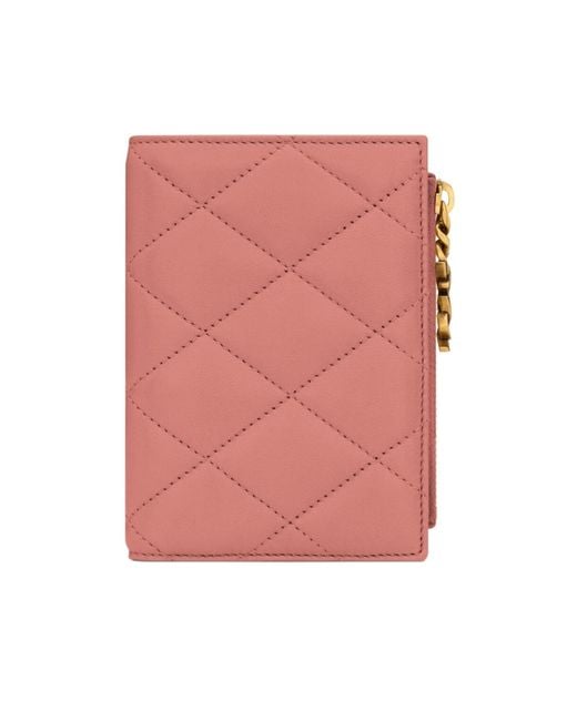 Saint Laurent Pink Bijou Leather Wallet