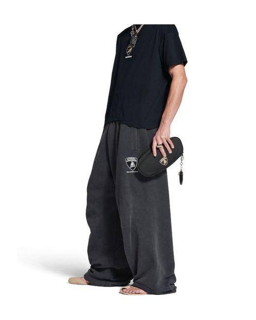 Balenciaga Gray X Automobili Lamborghini Oversized Sweatpants for men