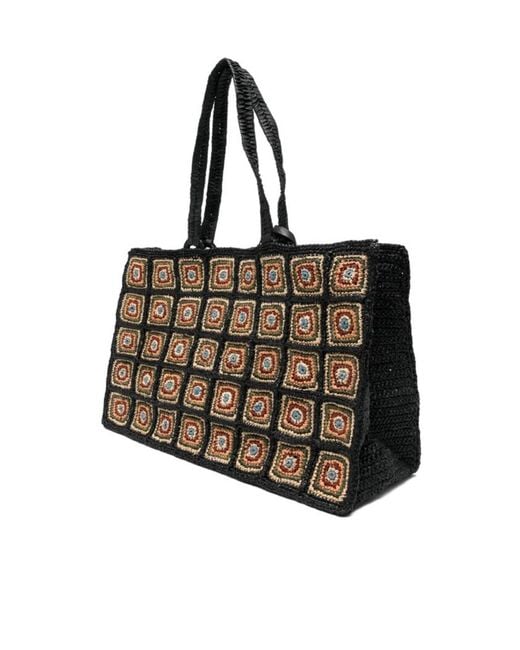 IBELIV Black Squared Tote Bag