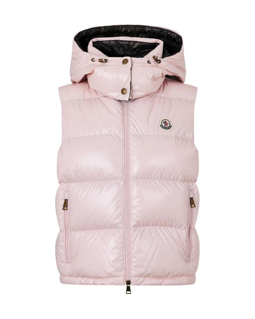 Moncler Pink Sleeveless Quilted Down Vest