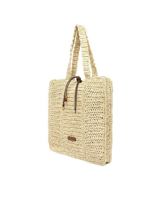 Gianni Chiarini Metallic Nefeli Crochet Tote Bag