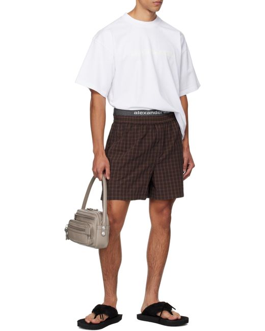 Alexander Wang White Short Sleeved Crewneck T-Shirt for men