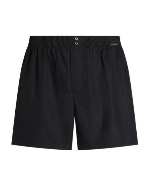 Dolce & Gabbana Black Logo Buttoned Boxers for men