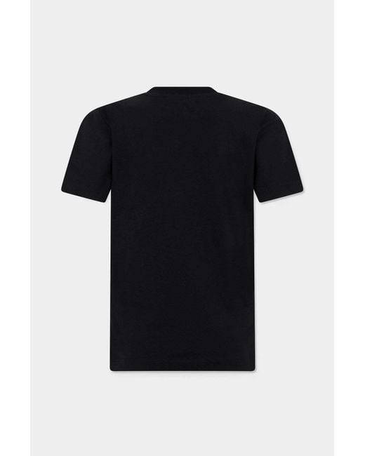 DSquared² Black Metal D2 Upside Down Regular-Fit T-Shirt