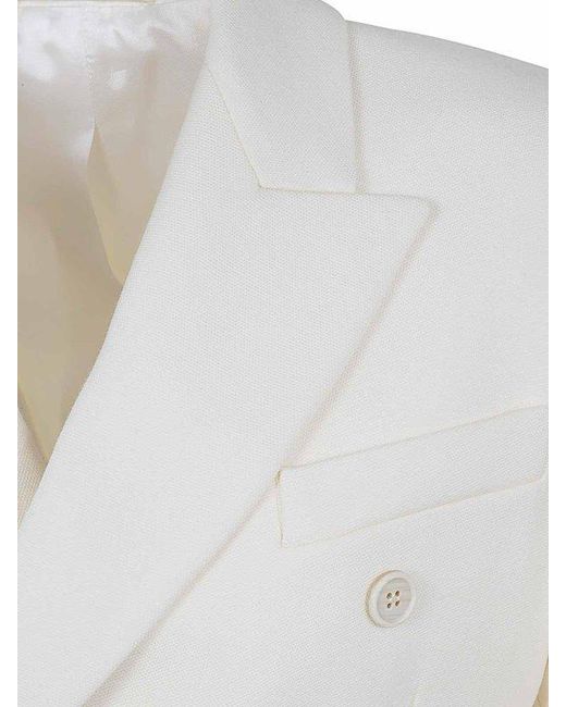Wardrobe NYC White Double-Breasted Blazer