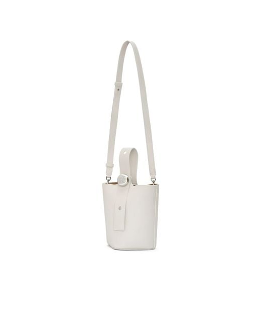 Loewe White Pebble Mini Bucket Bag