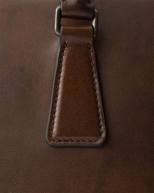 Prada Brown Leather Work Bag for men