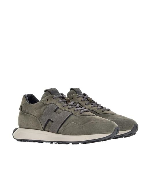 Hogan Gray H601 Lace-Up Sneakers for men