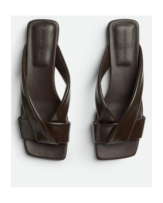 Bottega Veneta Brown Riva Flat Sandals