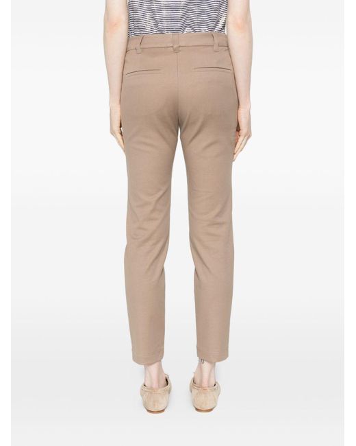 Brunello Cucinelli Natural Logo-Patch Trousers
