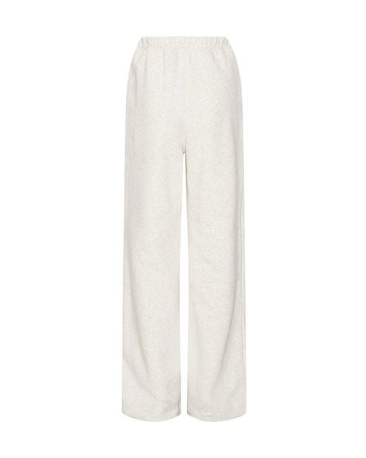 ROTATE BIRGER CHRISTENSEN White Wide-Leg Fleece Pants