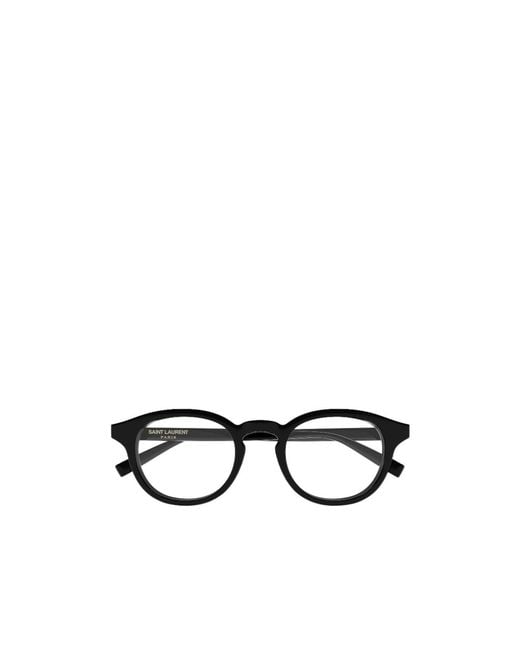 Saint Laurent Black Eyewear Round Frame Glasses for men