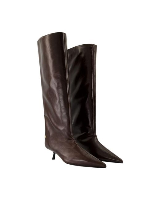 Anine Bing Brown Tall Hilda Point-Toe Boots