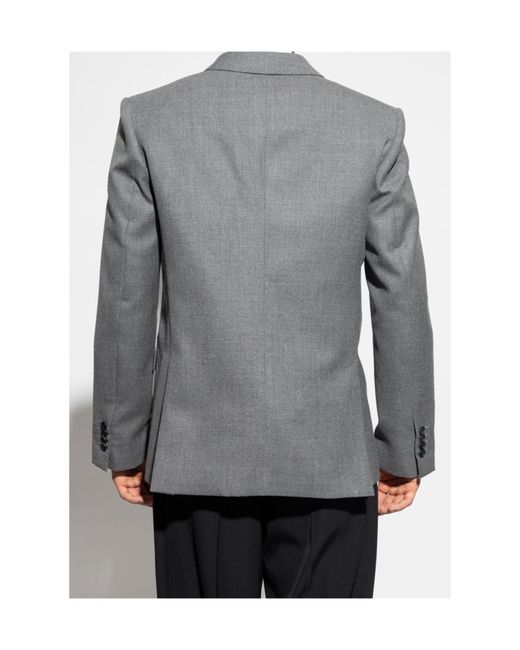 Givenchy Gray Double Breasted Button-Up Blazer for men