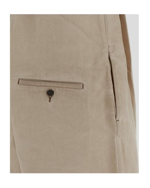 Uma Wang Natural Pleated Overalls