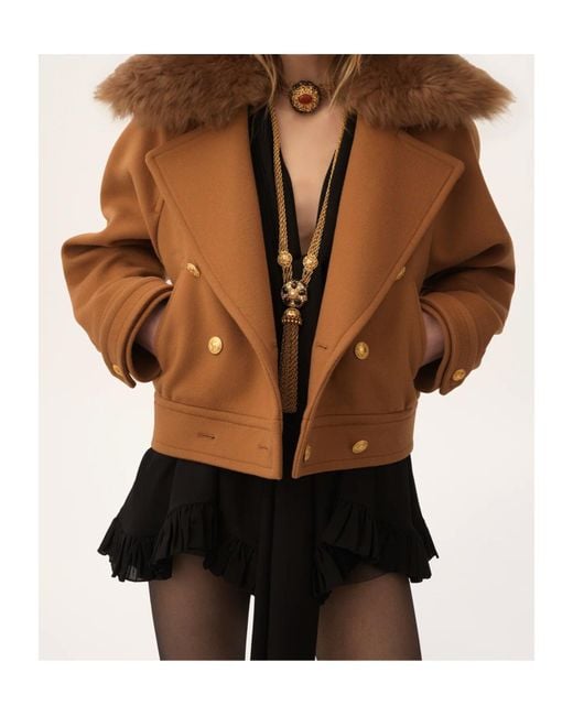 Chloé Brown Double-Breasted Jacket