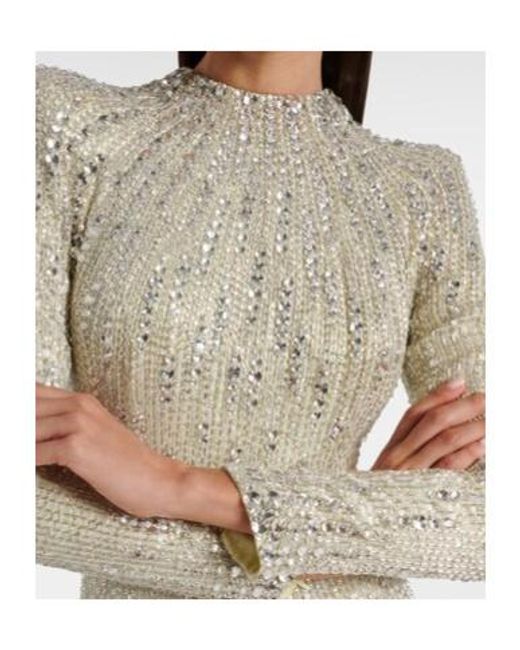 Jenny Packham Natural Aurora Sequined Gown