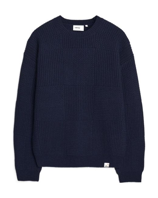Carhartt Blue Bishop Knitted Sweater Dark for men