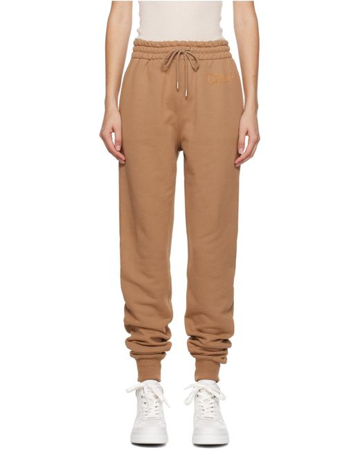 Chloé Brown Elastic Waist Sweatpants