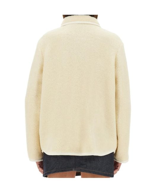 A.P.C. White Long Sleeve Buttoned Jacket