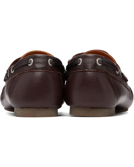 A.P.C. Brown Camille Boat Shoes