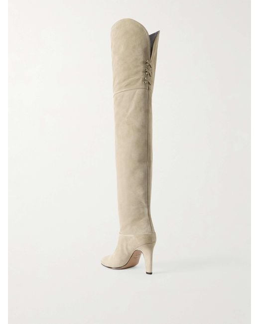 Chloé White Eve Over-The-Knee Boots