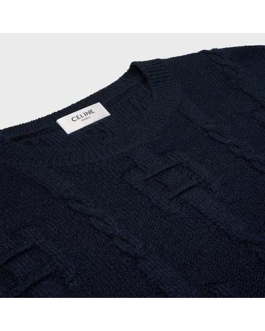 Céline Blue Chains Cashmere Crew Neck Sweater