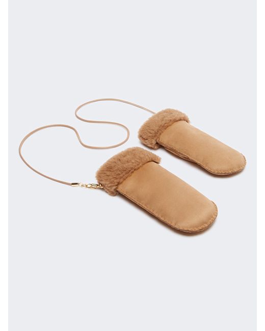 Max Mara Natural Strap-Detailed Gloves