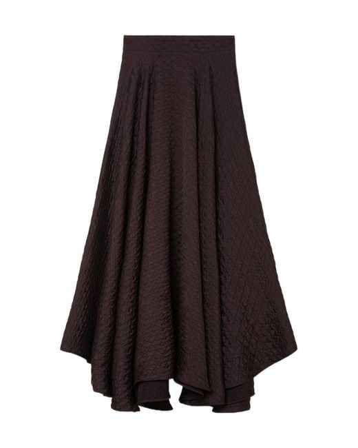 Loro Piana Brown Elise High Waist Midi Skirt