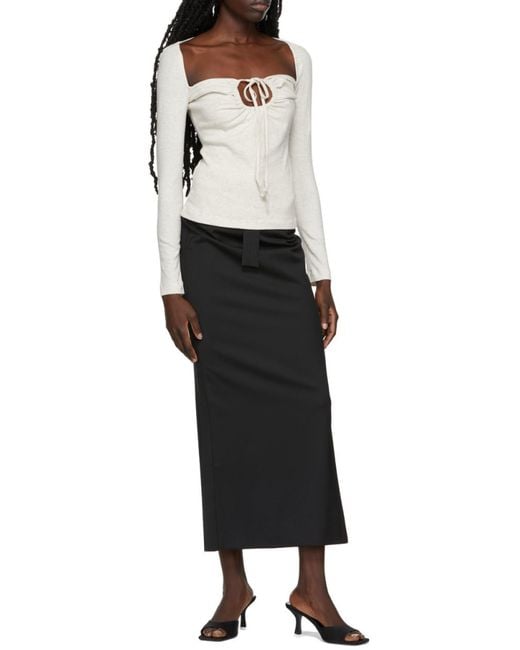 Rosetta Getty White Square Collar T-Shirt