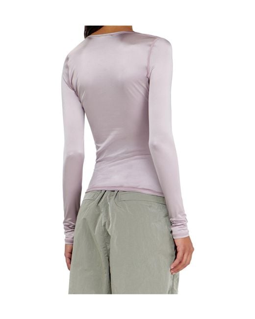DIESEL Pink T-Elphin Scoop-Neck Long-Sleeve Top