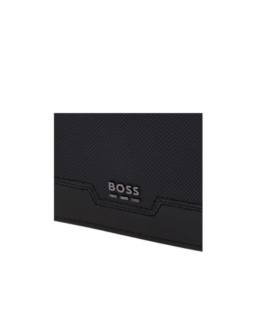 Boss Black Logo-Plaque Wallet for men