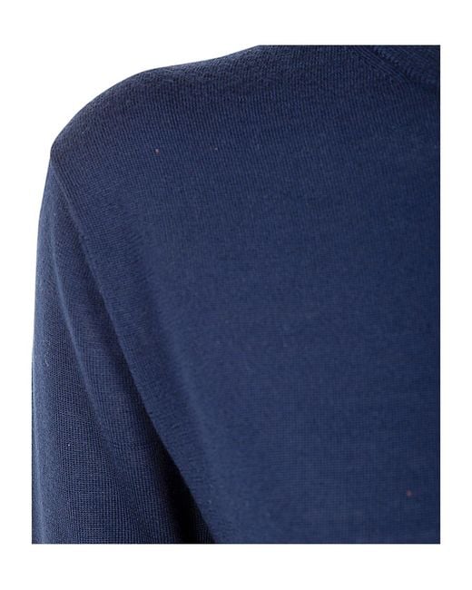 Aspesi Blue Wool Sweater