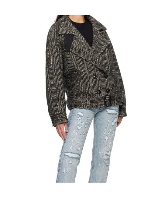 Isabel Marant Gray Elvane Wool Coat
