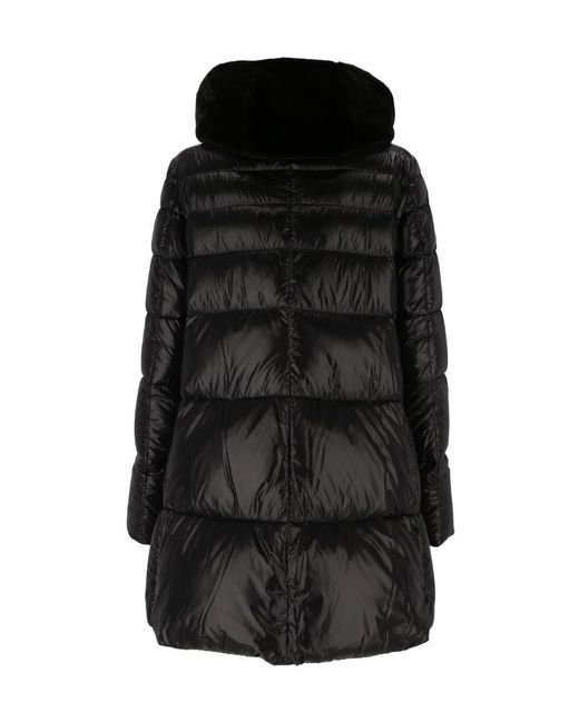 Herno Black Ultralight Puffer Coat