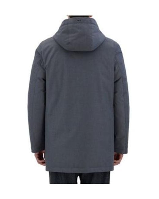 Herno Blue Hooded Down Jacket for men