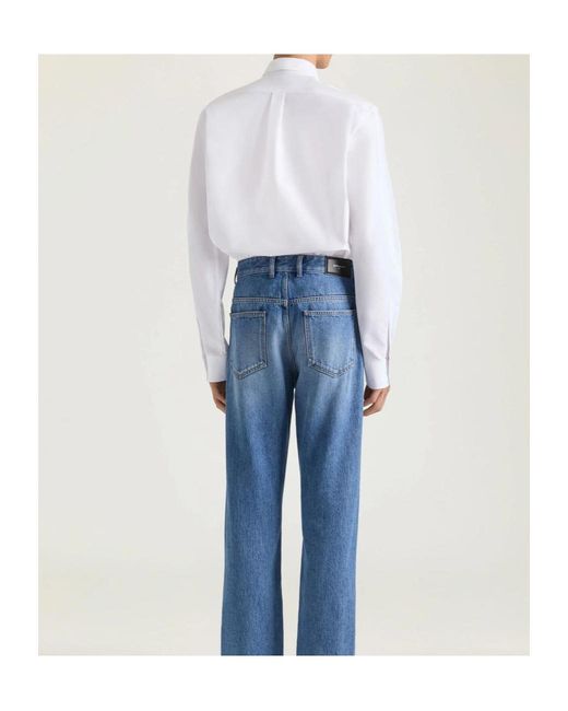 Givenchy White Logo Jacquard Oxford Shirt for men