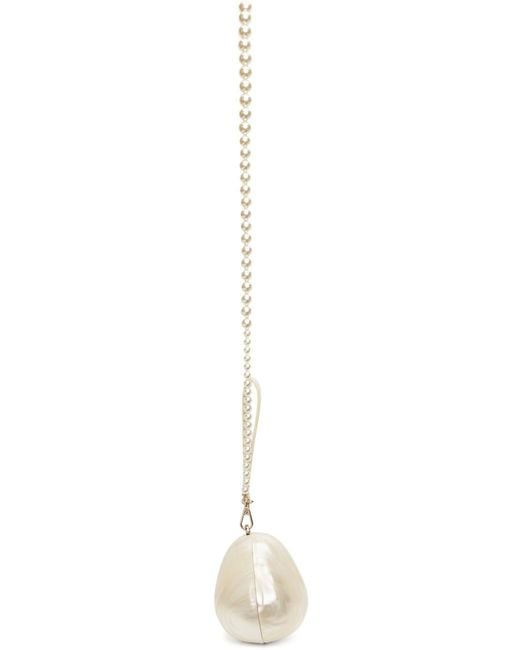 Simone Rocha White Logo Mini Egg Crossbody Bag