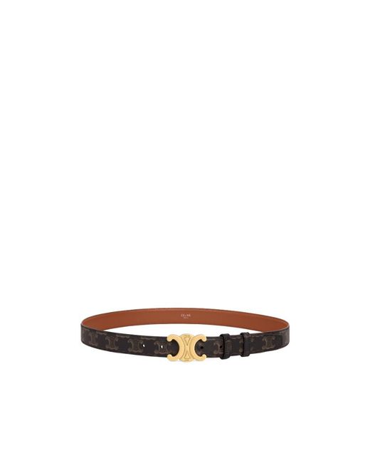 Céline White Triomphe Belt 25Mm