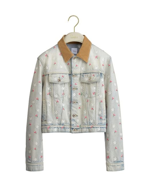 Dior White Amour Embroidered Jacket