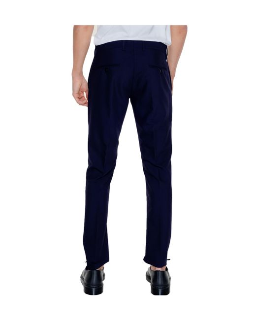 Antony Morato Blue Casual Pants With Belt Loops for men