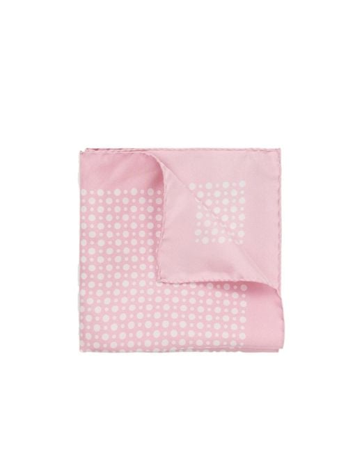 Boss Pink X Beckham Printed Pocket Square for men
