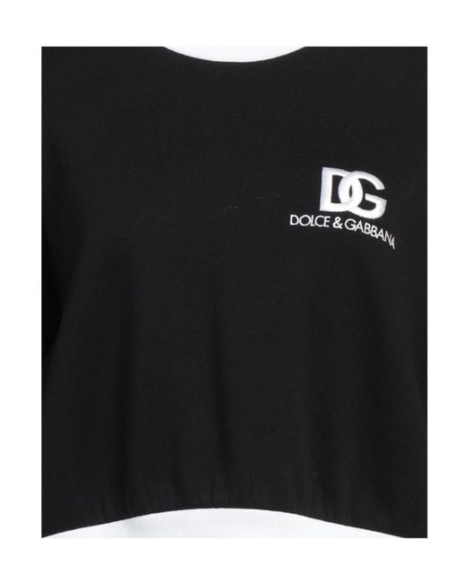 Dolce & Gabbana Black Two-Tone Sweatshirt