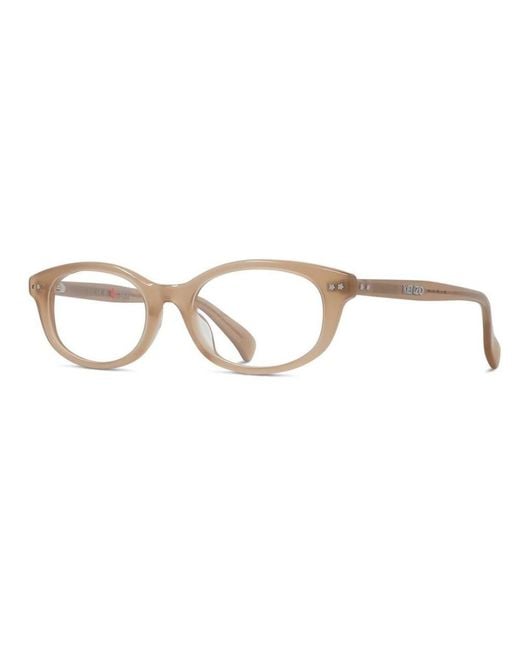 KENZO White Full-Rimmed Plano Lenses