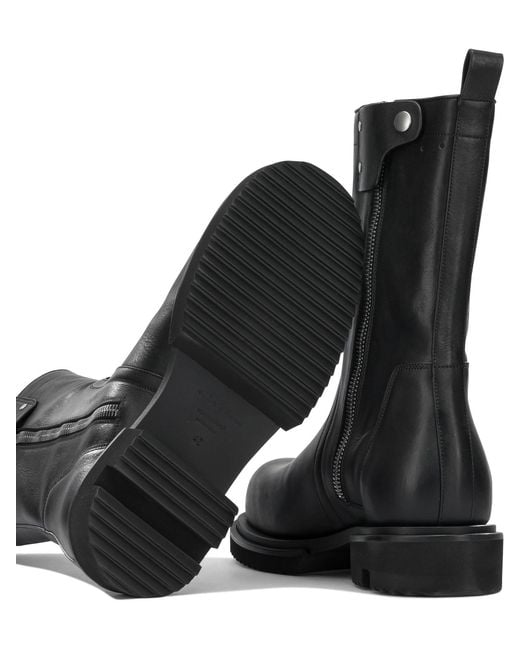 Rick Owens Black Creeper Gabe Combat Boots for men