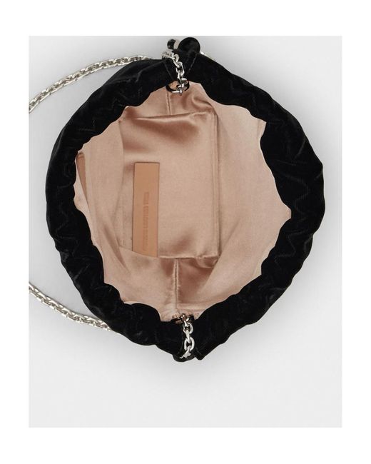 Roger Vivier Black Embellished Drawstring Mini Bucket Bag